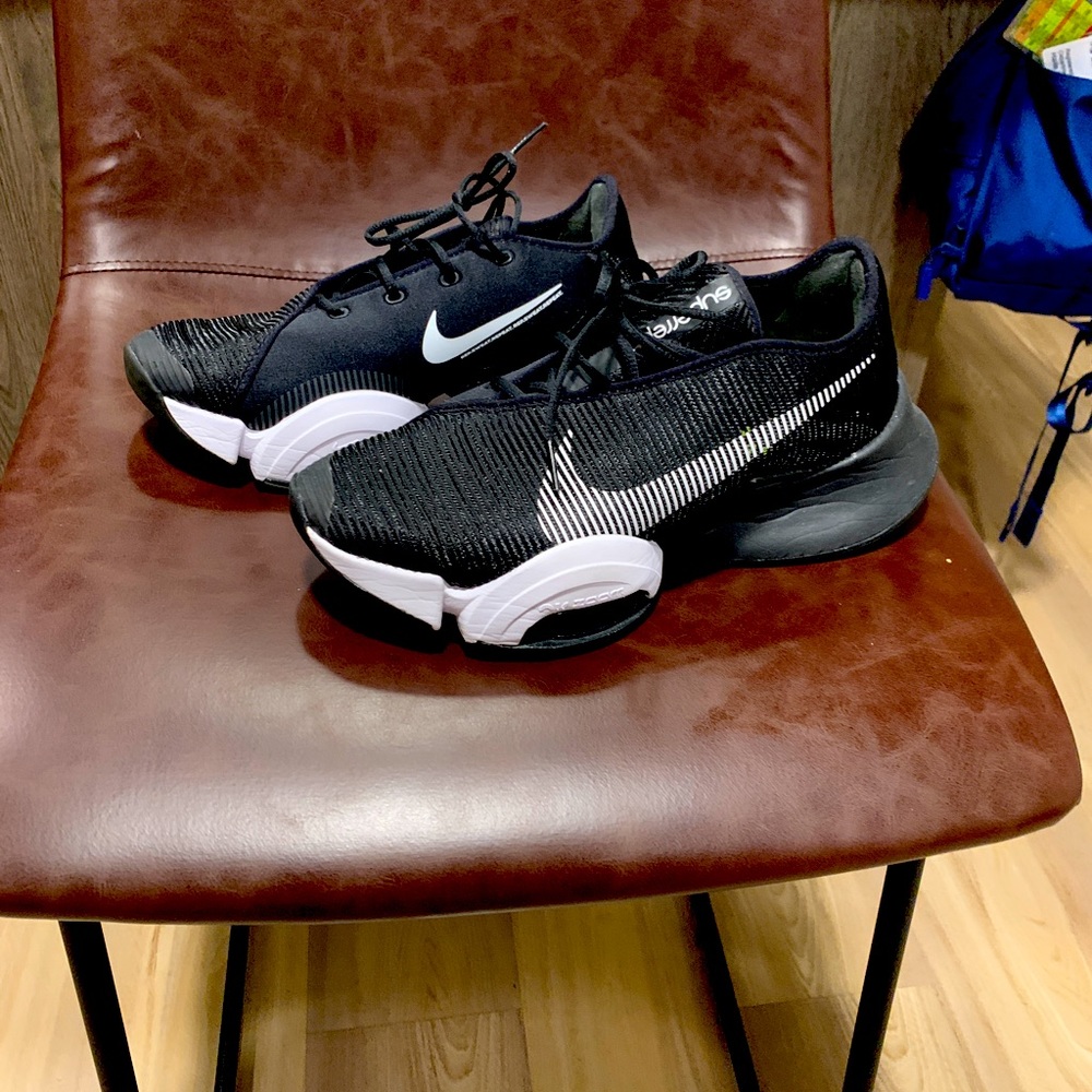 Nike SuperRep training shoes in Black/White, women’s size 9.